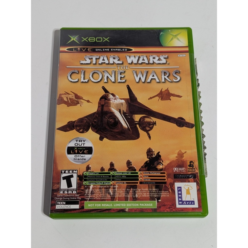 Star Wars The Clone Wars‎ + Tetris Worlds (Original Xbox) CIB COMPLETE & TESTED